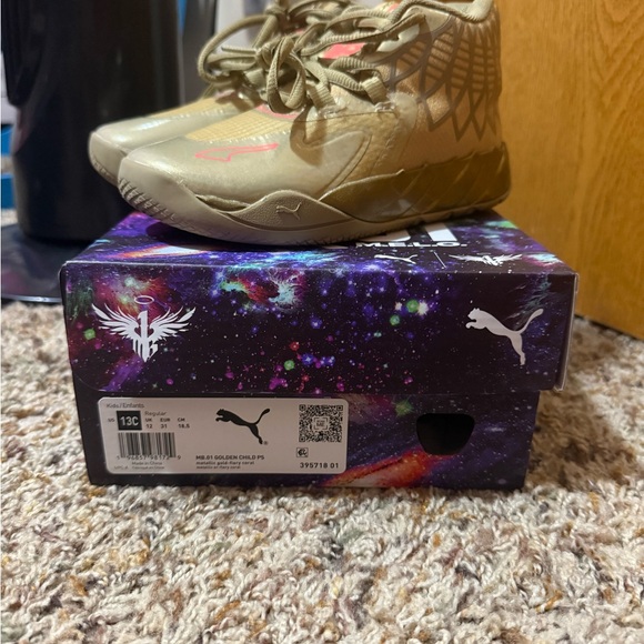 Puma Kids Gold Sneakers - Picture 1 of 2